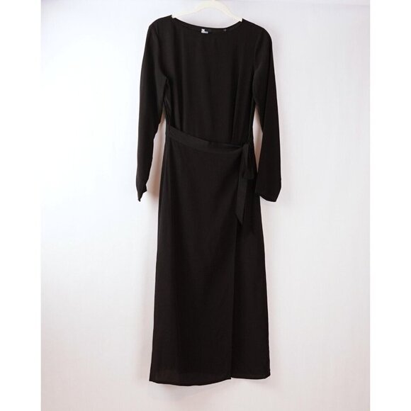 The Kooples Silk Wrap Maxi/Midi Dress with Lace Peekaboo - S - NWT - Picture 3 of 8